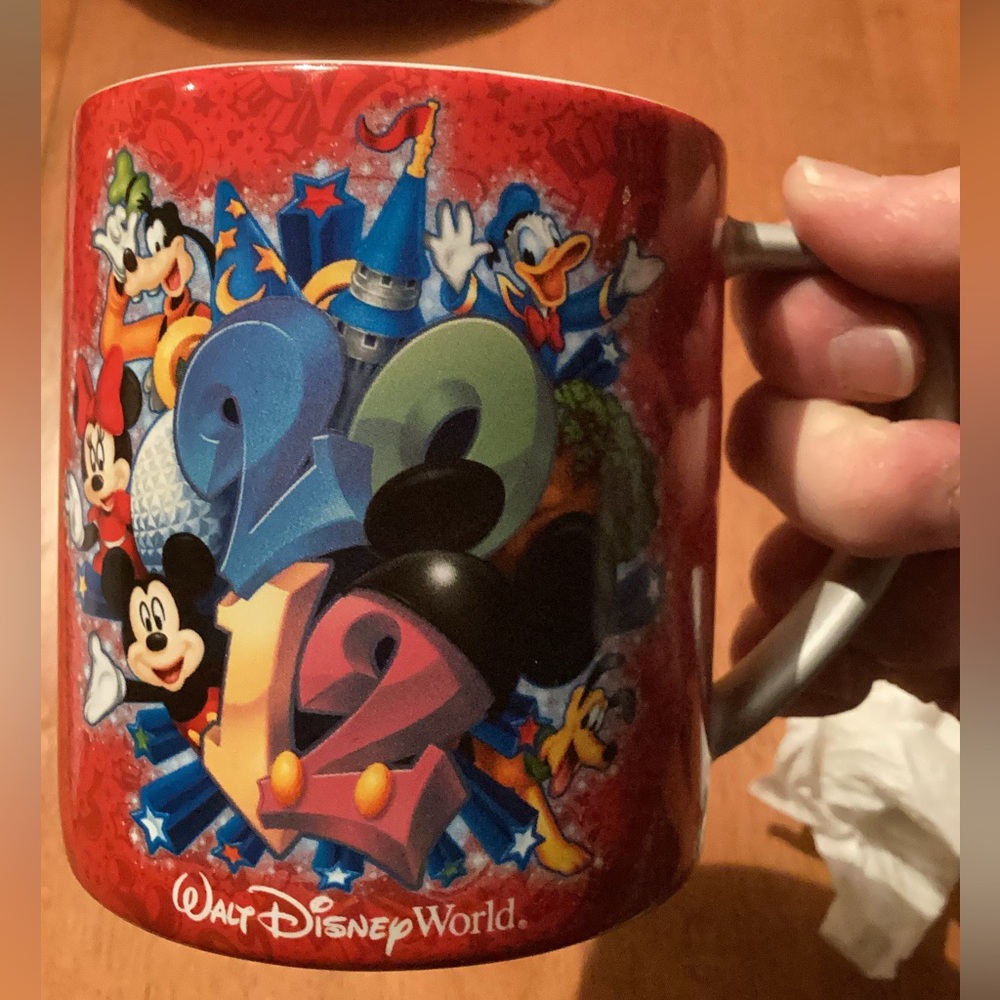 Disney Parks 2012  Souvenir Celebration Character Mugs 20 ounce - set of two!